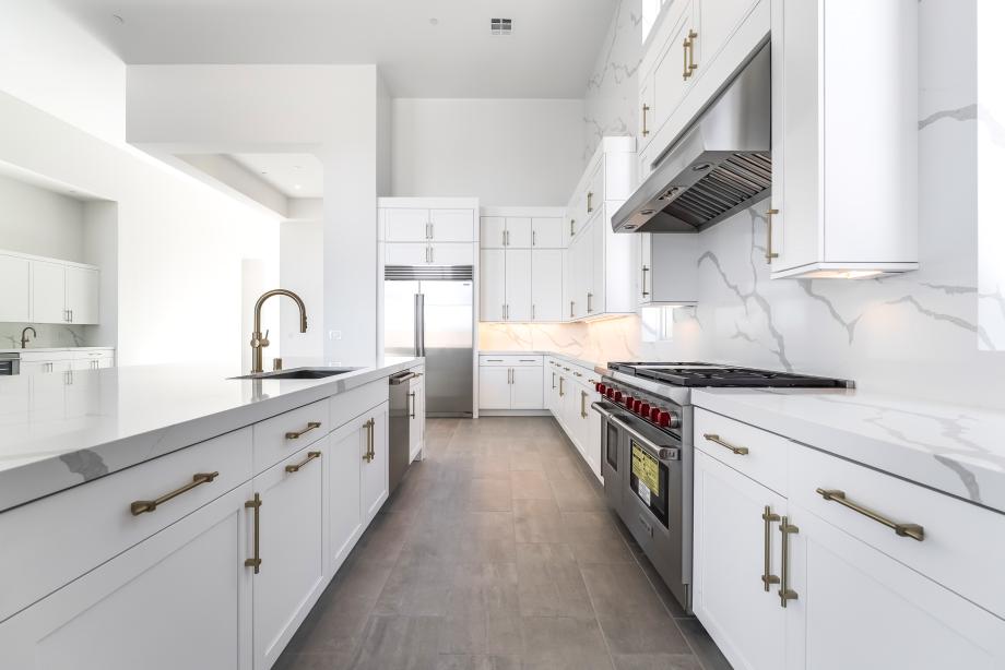 Stainless refrigerator and Wolf appliances