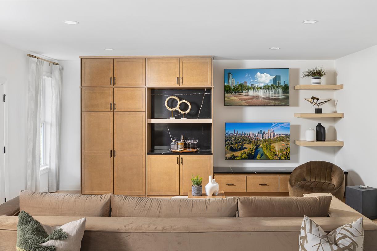 Basements for additional entertaining space