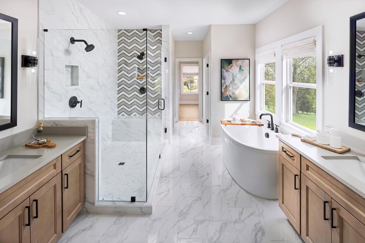Spa-like primary bathrooms