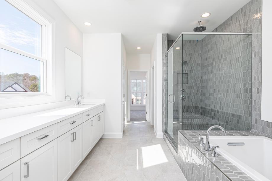 Luxurious, spa-like primary bathroom