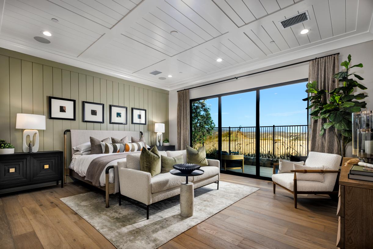 Primary bedroom with luxe primary bath