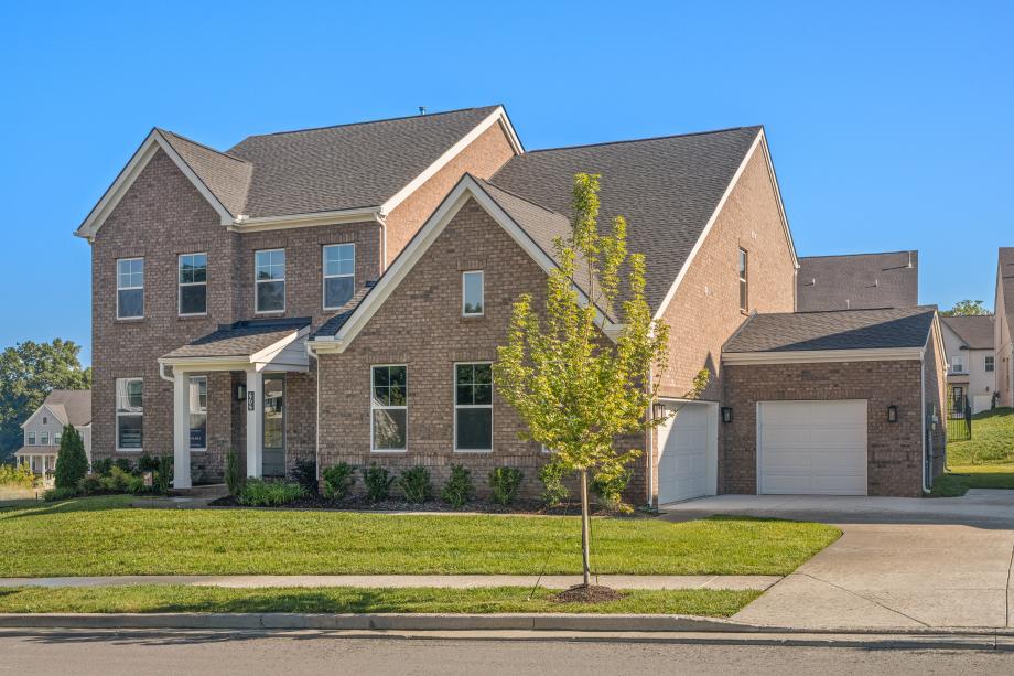 Three-car garage provides ample storage