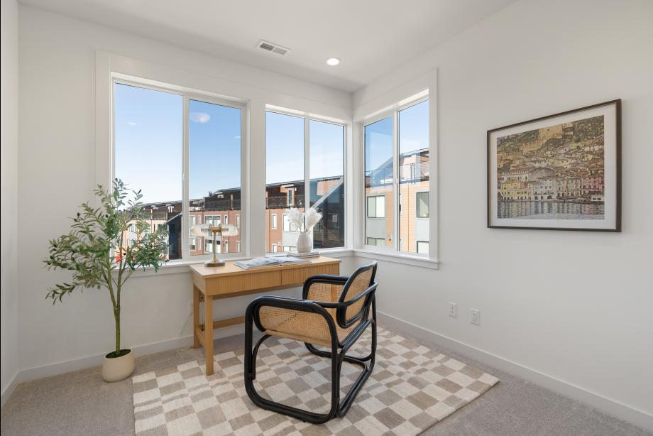 Secondary bedroom is ideal for an office