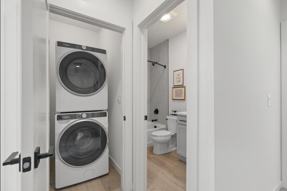 Stacked full size washer and dryer included