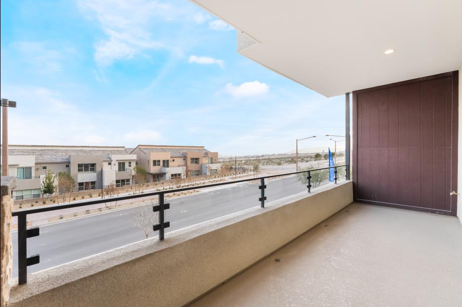 Generous covered balcony