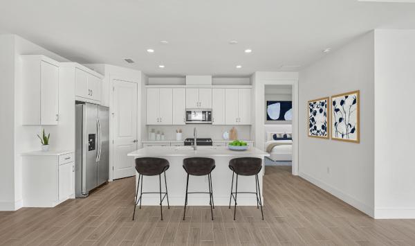 Spacious gourmet kitchen with sprawling center island