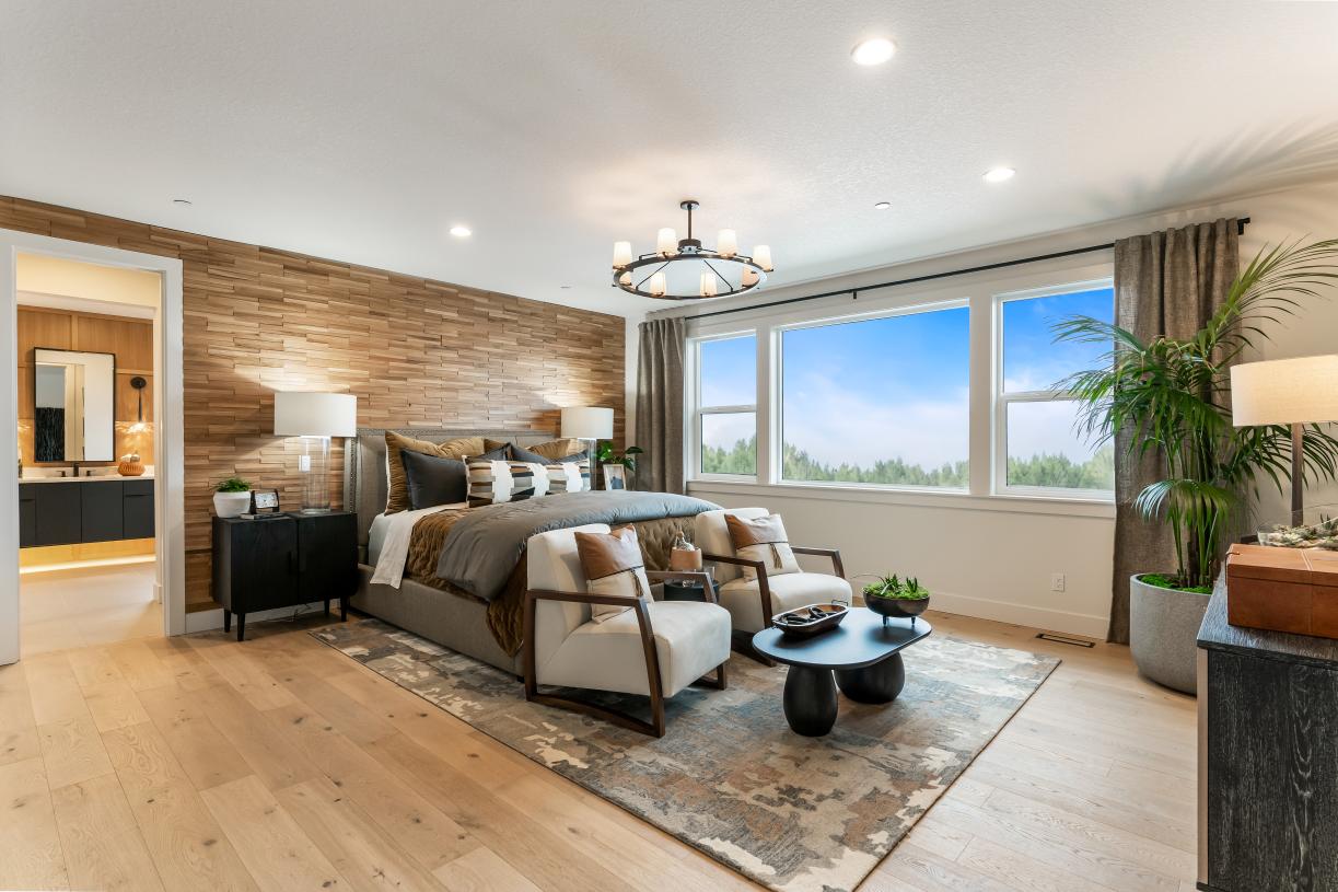 Expansive primary suite of the Samish home design