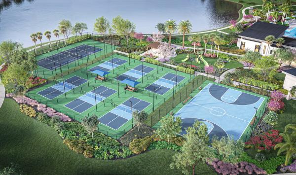 Future tennis, pickleball, and basketball courts