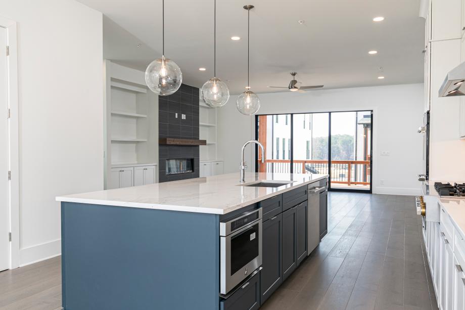 Expertly designed kitchen with a large center island