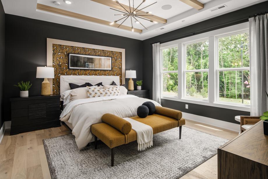 First-floor primary bedroom suite