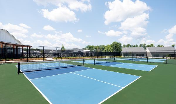 Play a game of pickleball on the exclusive courts