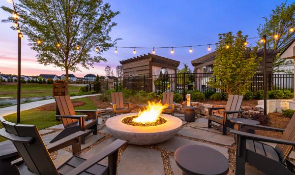 Relax and unwind at the community firepit