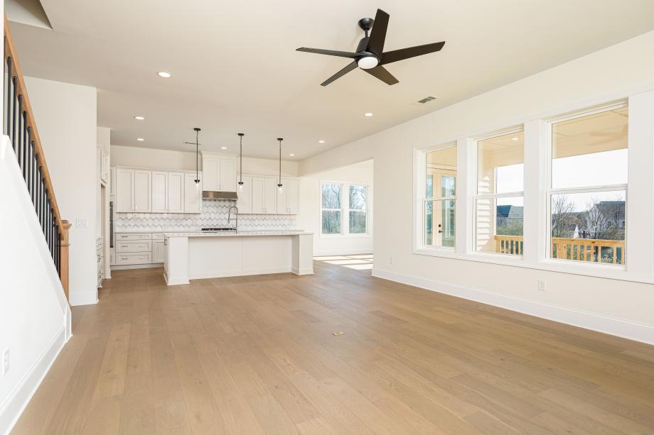 Open-concept floor plan