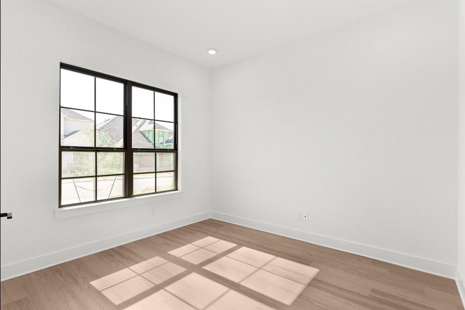 First-floor office offers a tranquil space for remote work