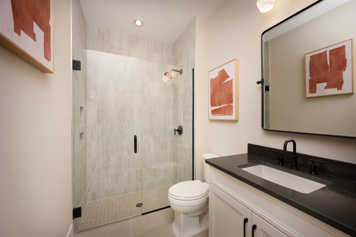 Spacious guests bathrooms offer a private retreat