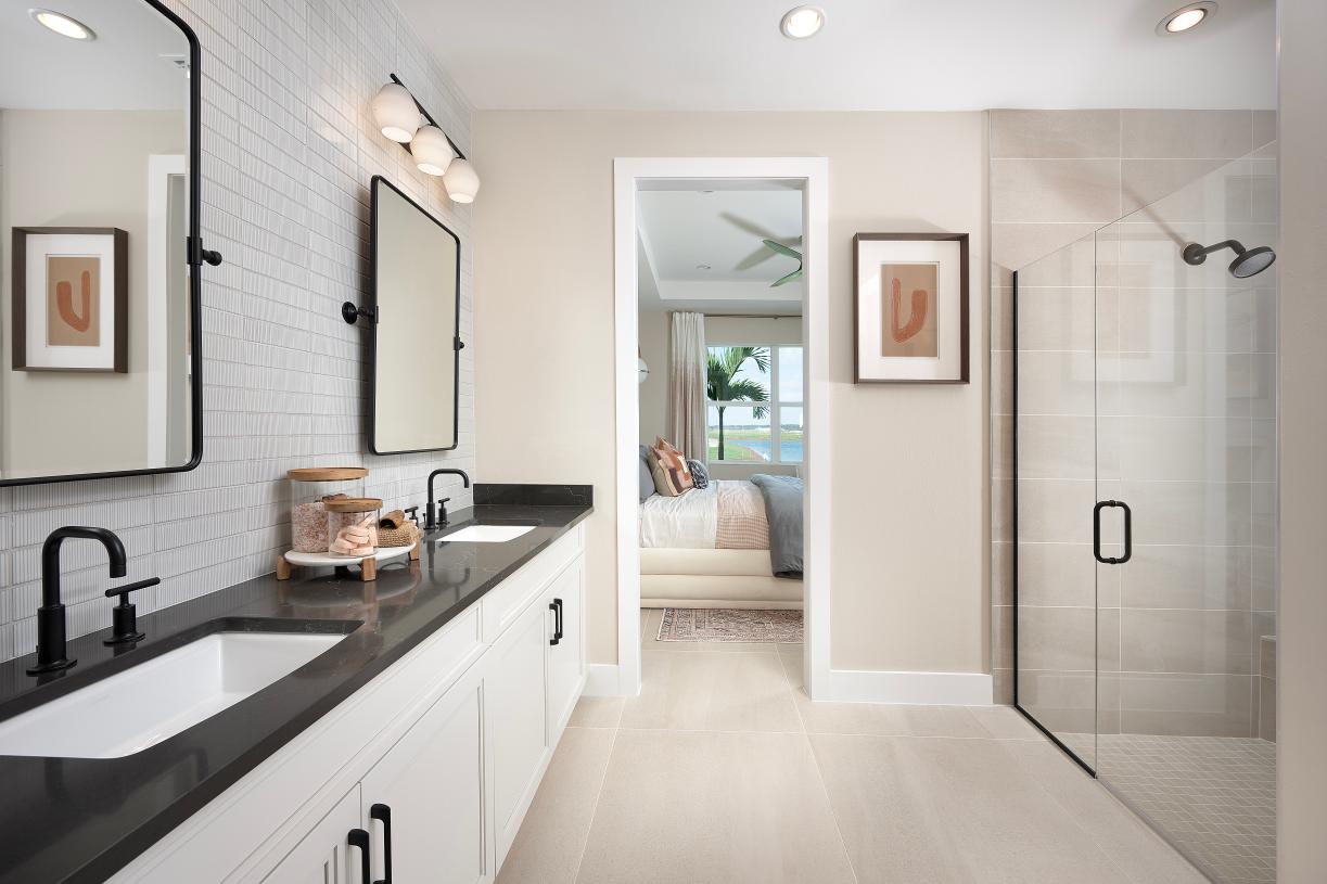 Luxurious primary bathroom