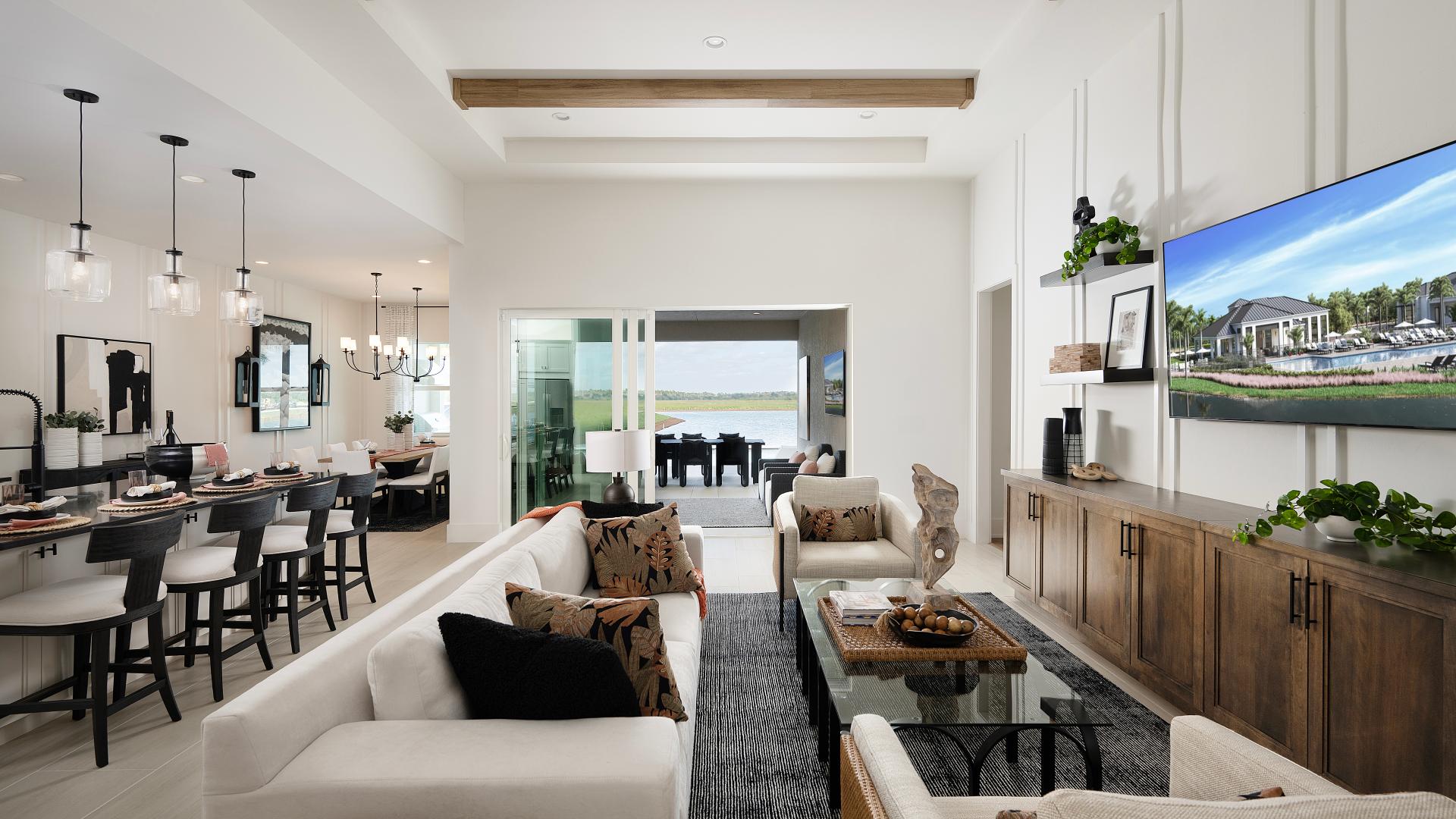 Open-concept great room with an abundance of natural light