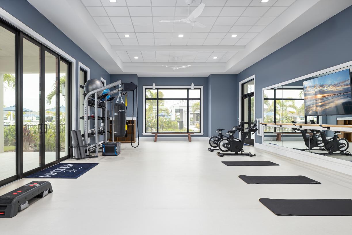 Residents will enjoy a group fitness room with neighbors and friends