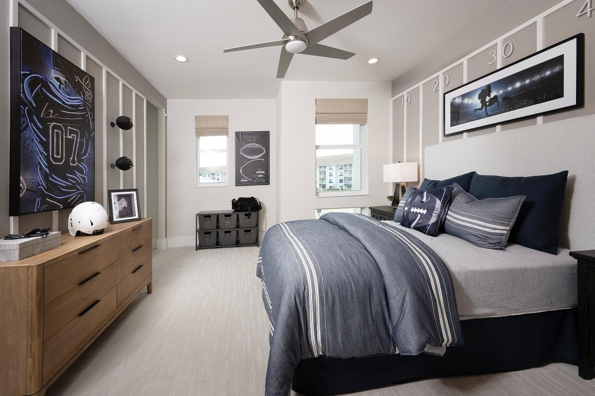 Spacious guests bedrooms offer private retreats for family and friends