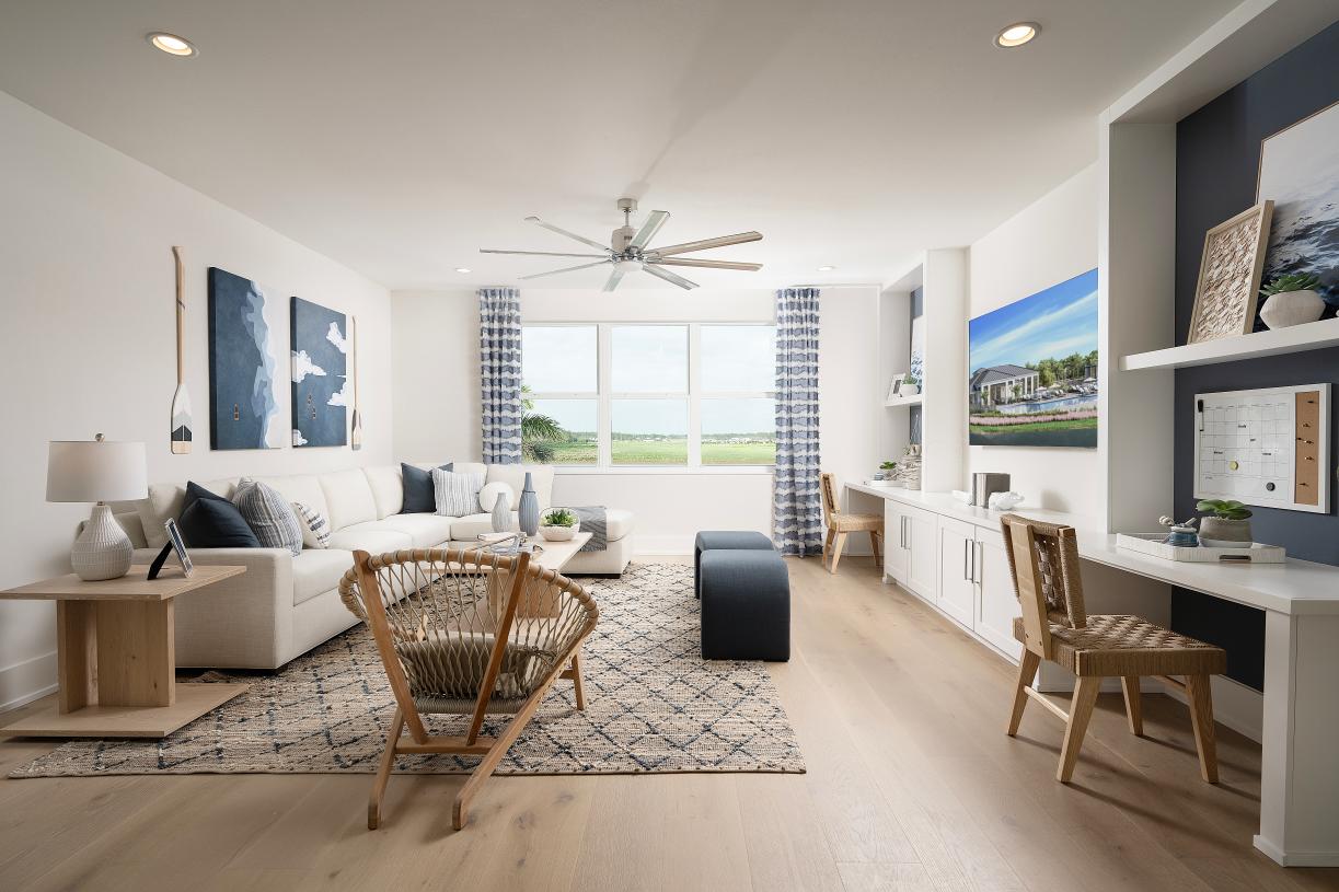 Second-floor loft spaces perfect for added entertainment space