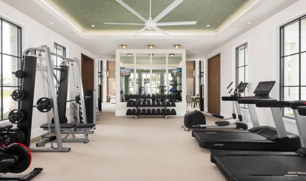 State-of-the-art fitness center with free weights and machines