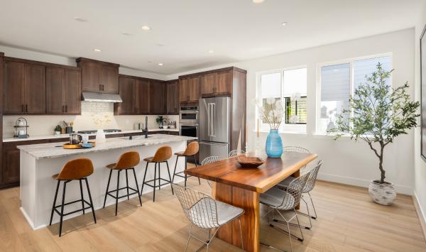 Kitchen and casual dining area