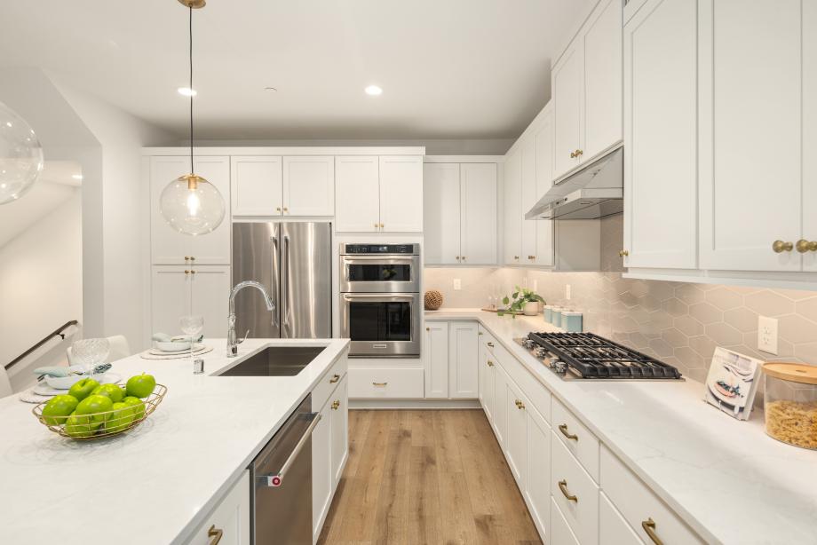 Well-designed kitchen includes a gas cooktop