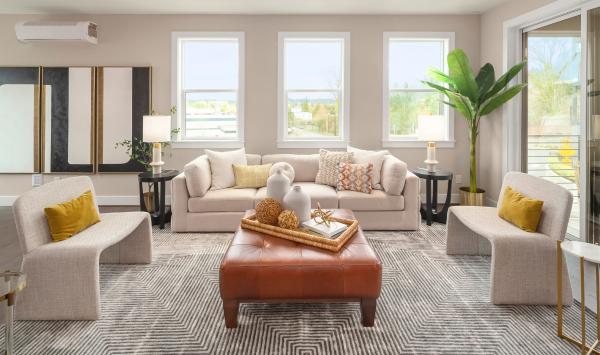 Plenty of windows draw in natural light