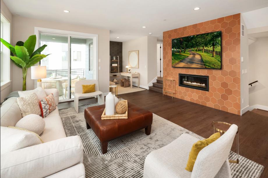 Open floor plan of the main living level