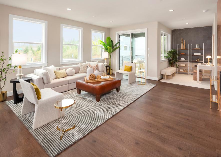 Open floor plan of the Kinney home design
