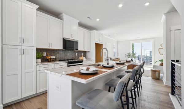 Spacious kitchen with ample counter space