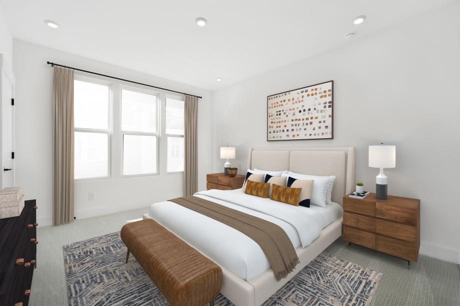 Well-thought-out primary bedroom