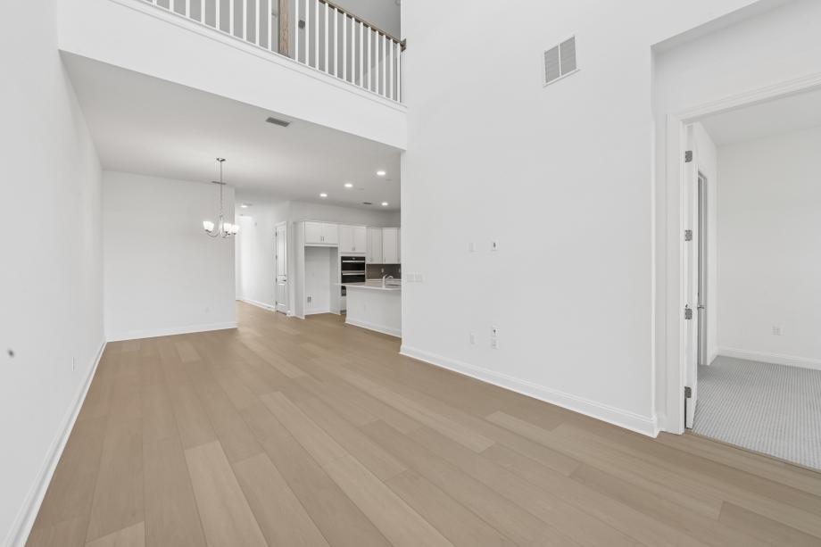 Spacious great room with soaring high ceilings