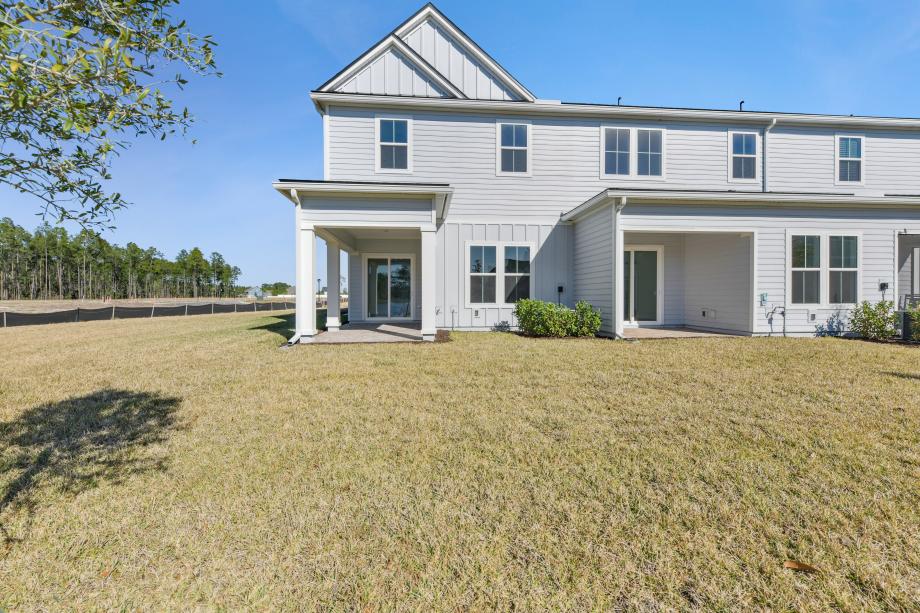 Rear backyard for outdoor living