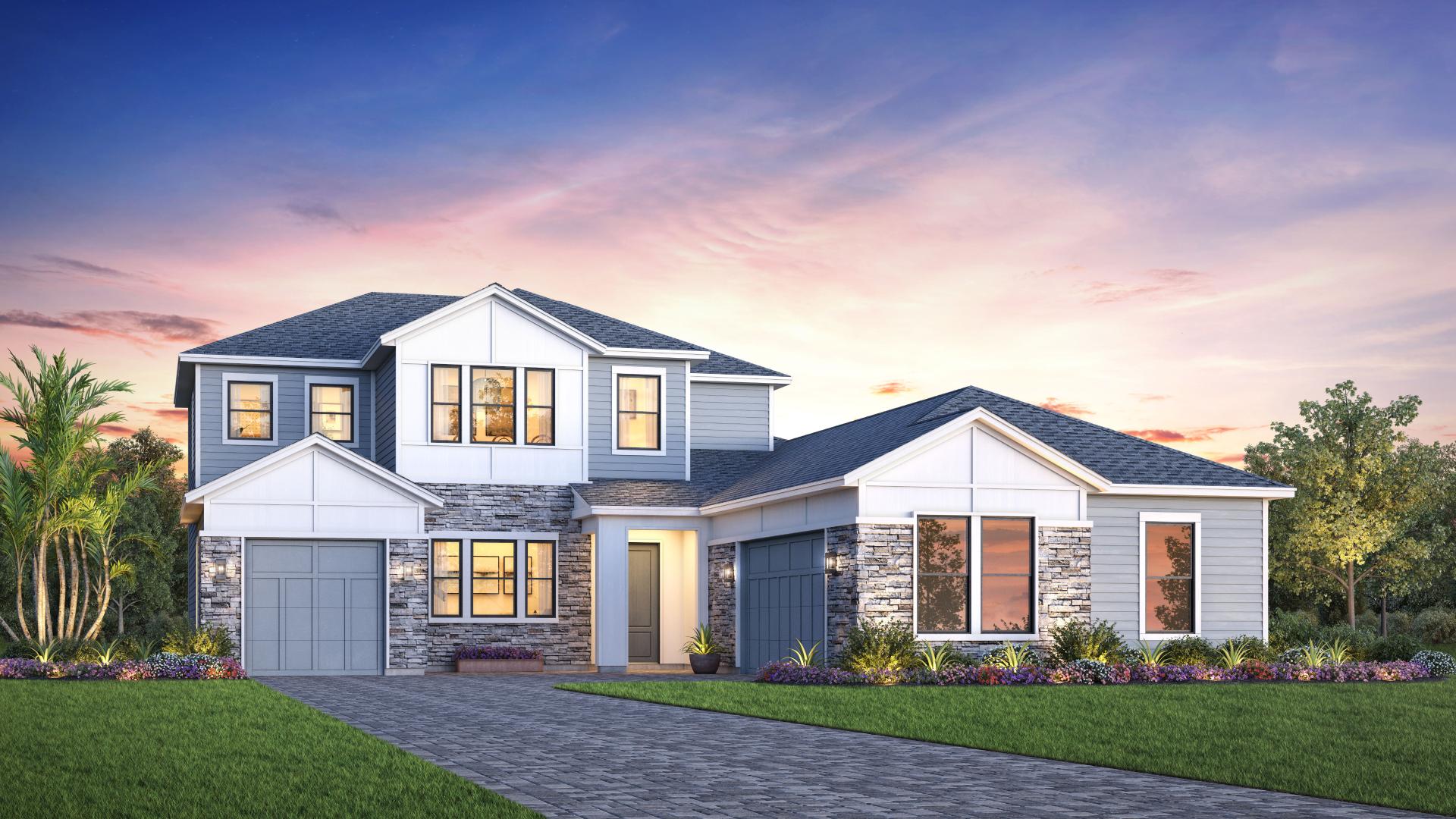 Mayport Model Home Design in Newbrook River Birch Collection by Toll