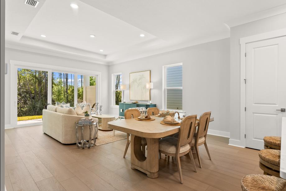 Casual dining area with seamless connection to living spaces
