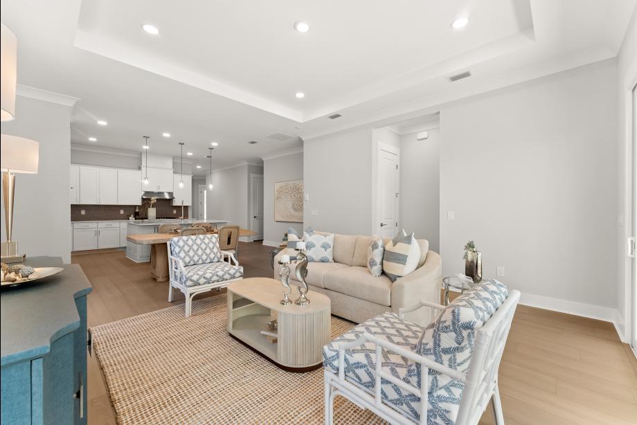 Expansive great room with open-concept design and natural light