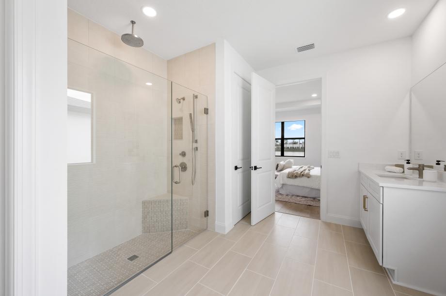 Spa-like primary bathroom