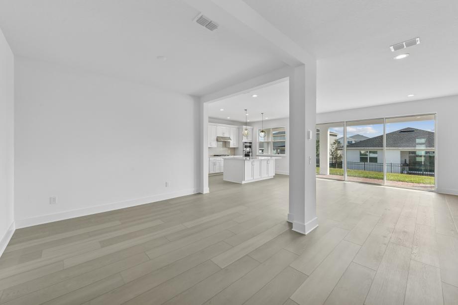 Expansive great room with indoor-outdoor capability