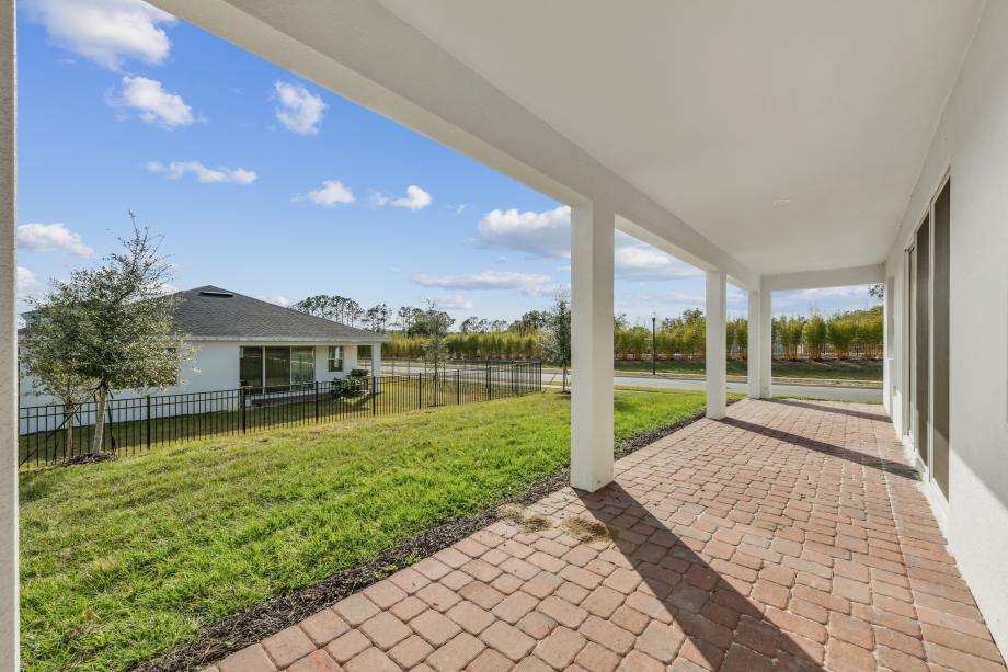 Bright, functional, and inviting covered patio