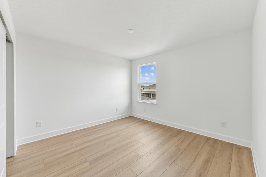 Fresh, clean, and, effortlessly modern secondary bathroom