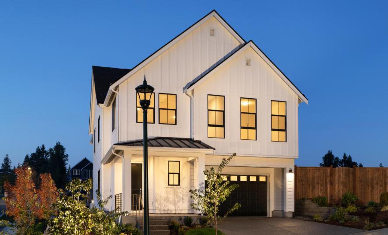 Modern farmhouse architecture will blend with craftsman and contemporary to create a varied street scene