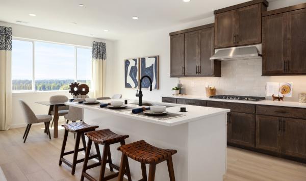 Kitchen and casual dining area