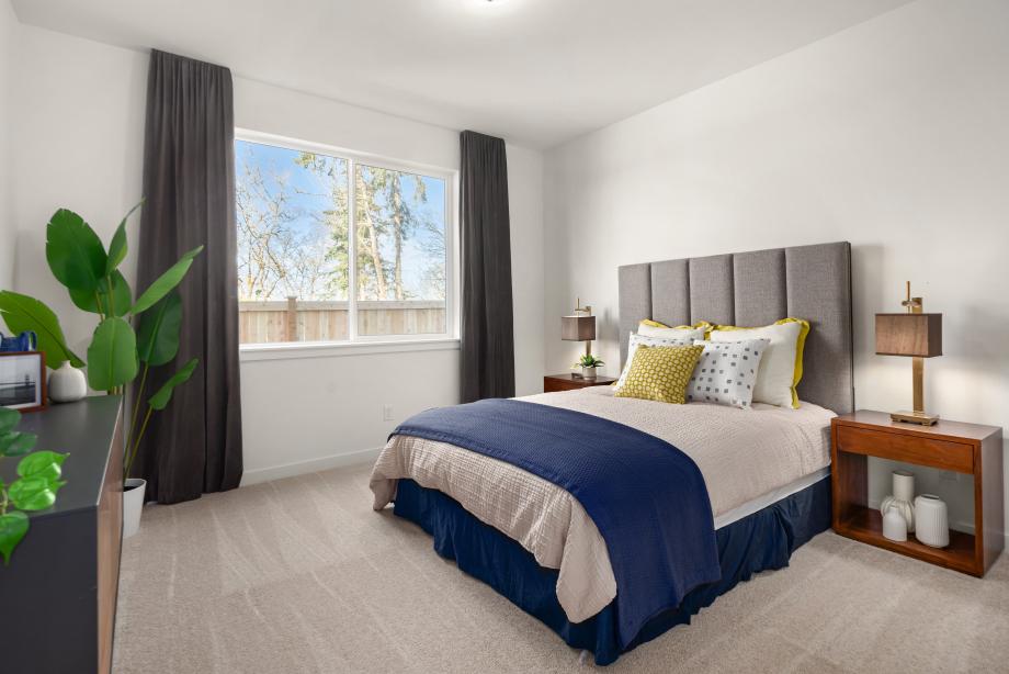 Secondary bedroom in the daylight basement