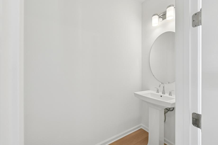 A well placed guest bath with polished appeal