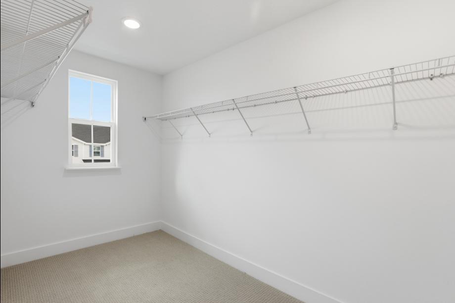 A spacious walk-in closet