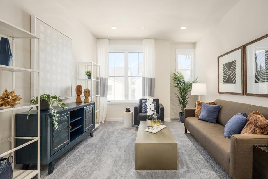 Second-floor loft space at the top of the stairs