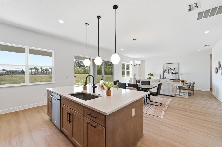 Designed for seamless entertaining, this large open-plan kitchen blends cooking and socializing
