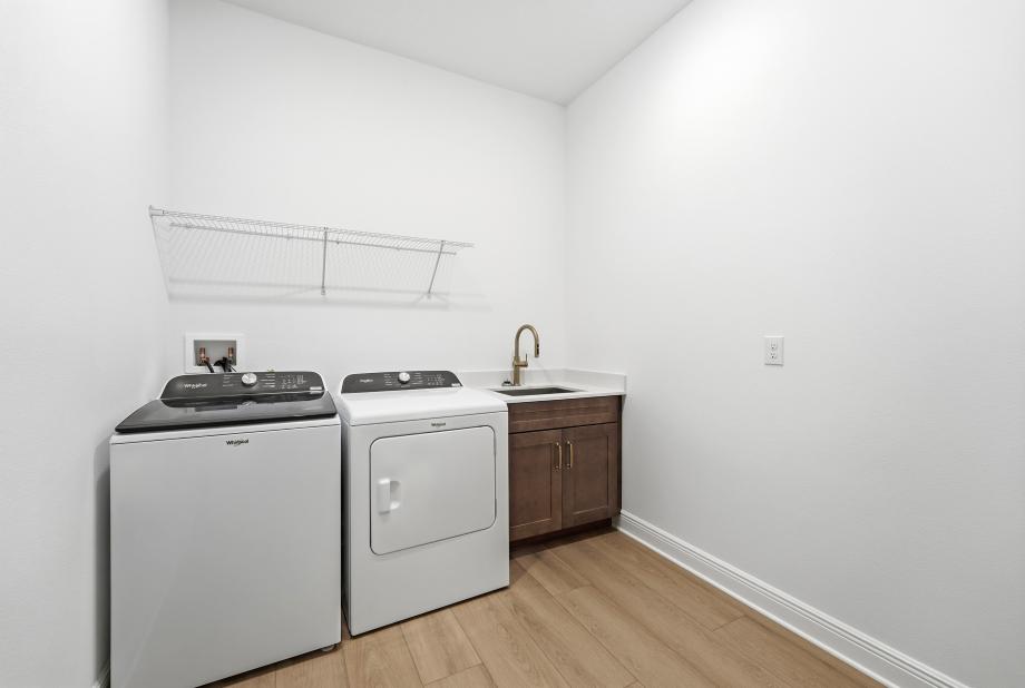 Clean, organized, and efficient laundry space