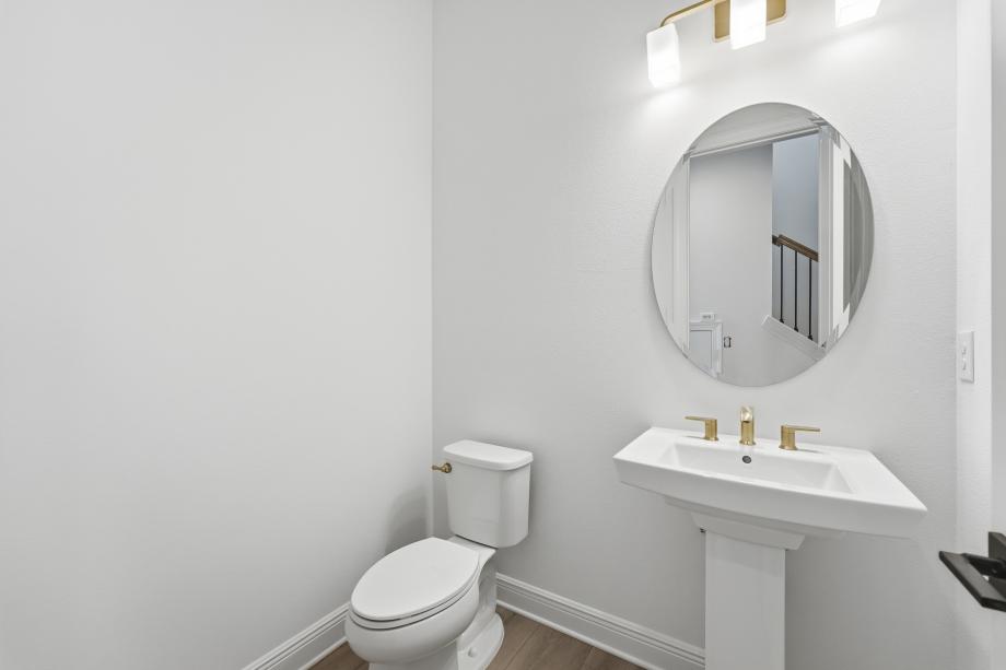 First-floor powder bathroom designed for comfort and convenience